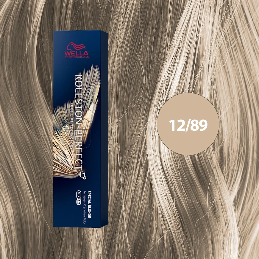 Wella Koleston Perfect Me+ Hajfesték - 12/89 - 60ml - Hamulila Gyöngyház Speciál Szőke képe 1